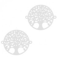 Metalen Bohemian hanger Tree of life 15mm Zilver